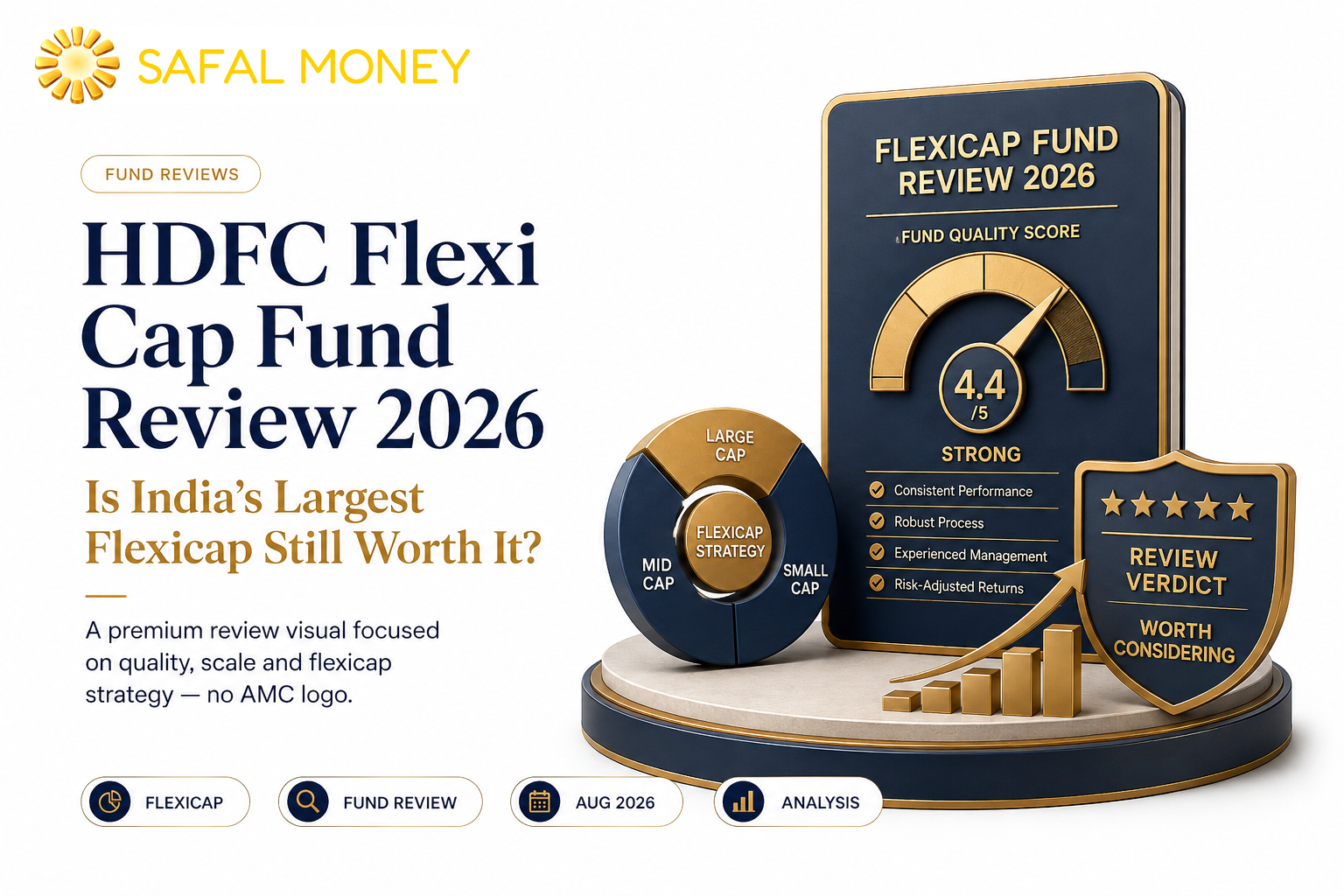 HDFC Flexi Cap Fund Review 2026 - Is India's largest flexicap still worth it, SafalCheck fund quality score