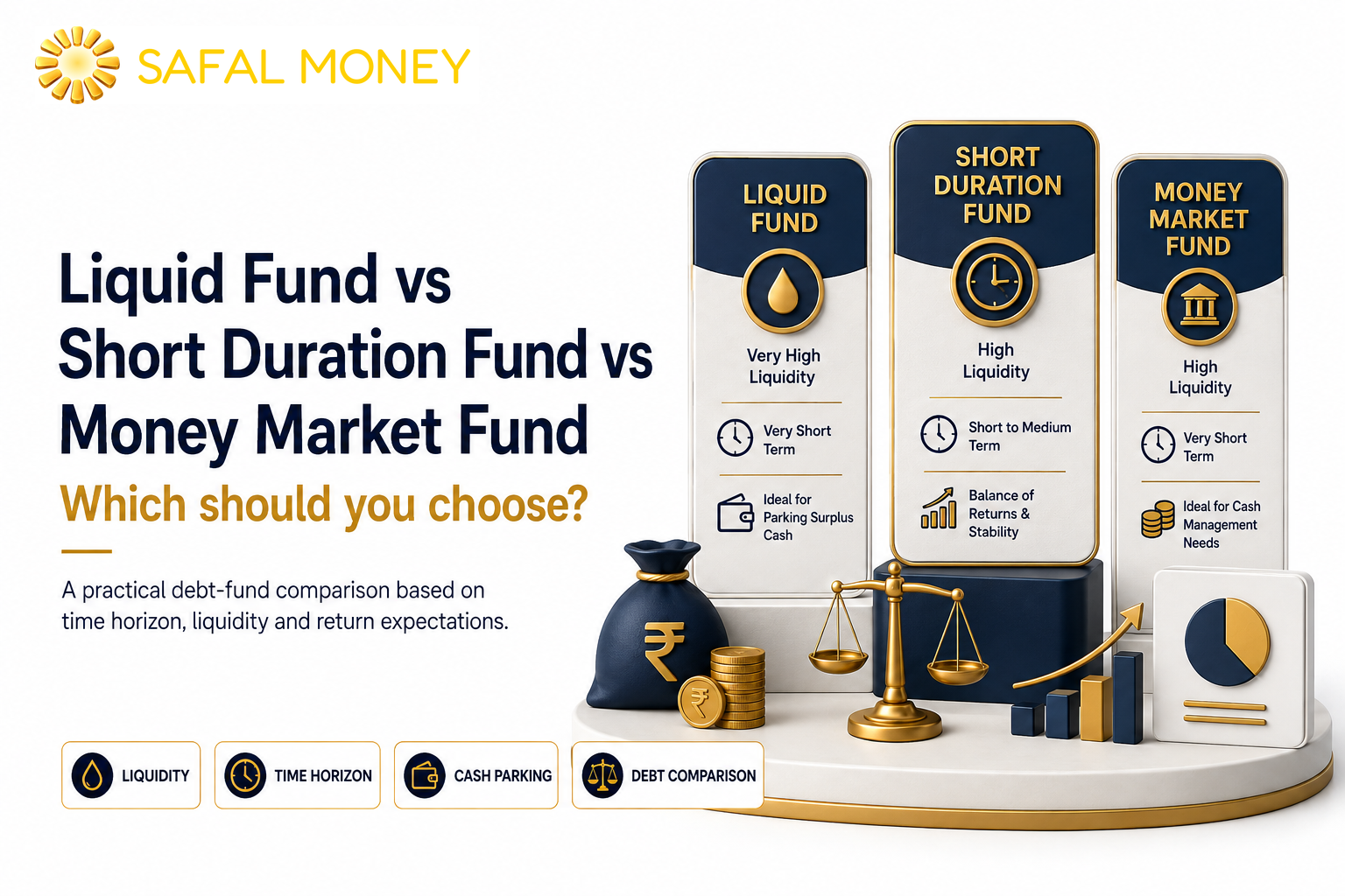 Liquid Funds vs Short Duration Funds vs Money Market Funds: Which to Choose?