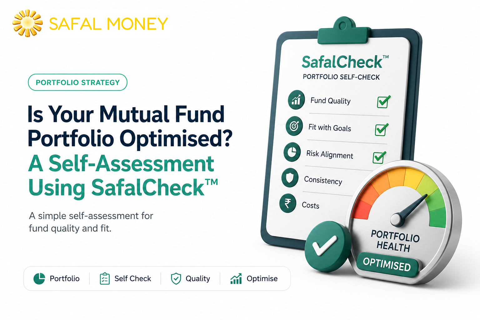 Is Your Mutual Fund Portfolio Optimised - A self-assessment for fund quality and fit using SafalCheck