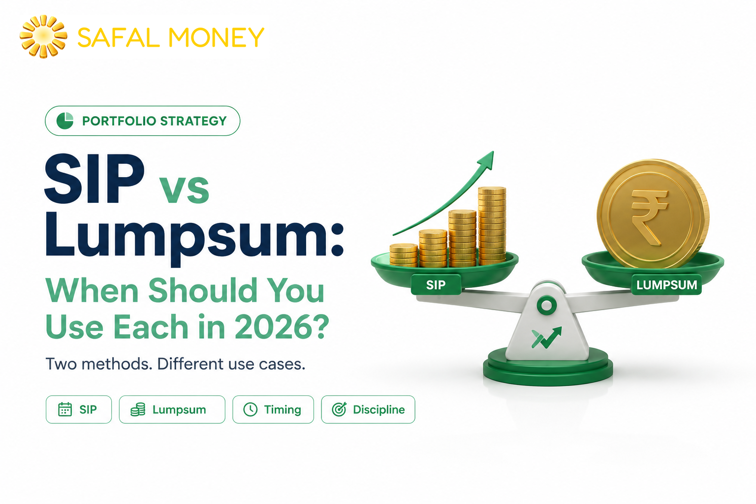SIP vs Lumpsum - When should you use each in 2026, two methods different use cases